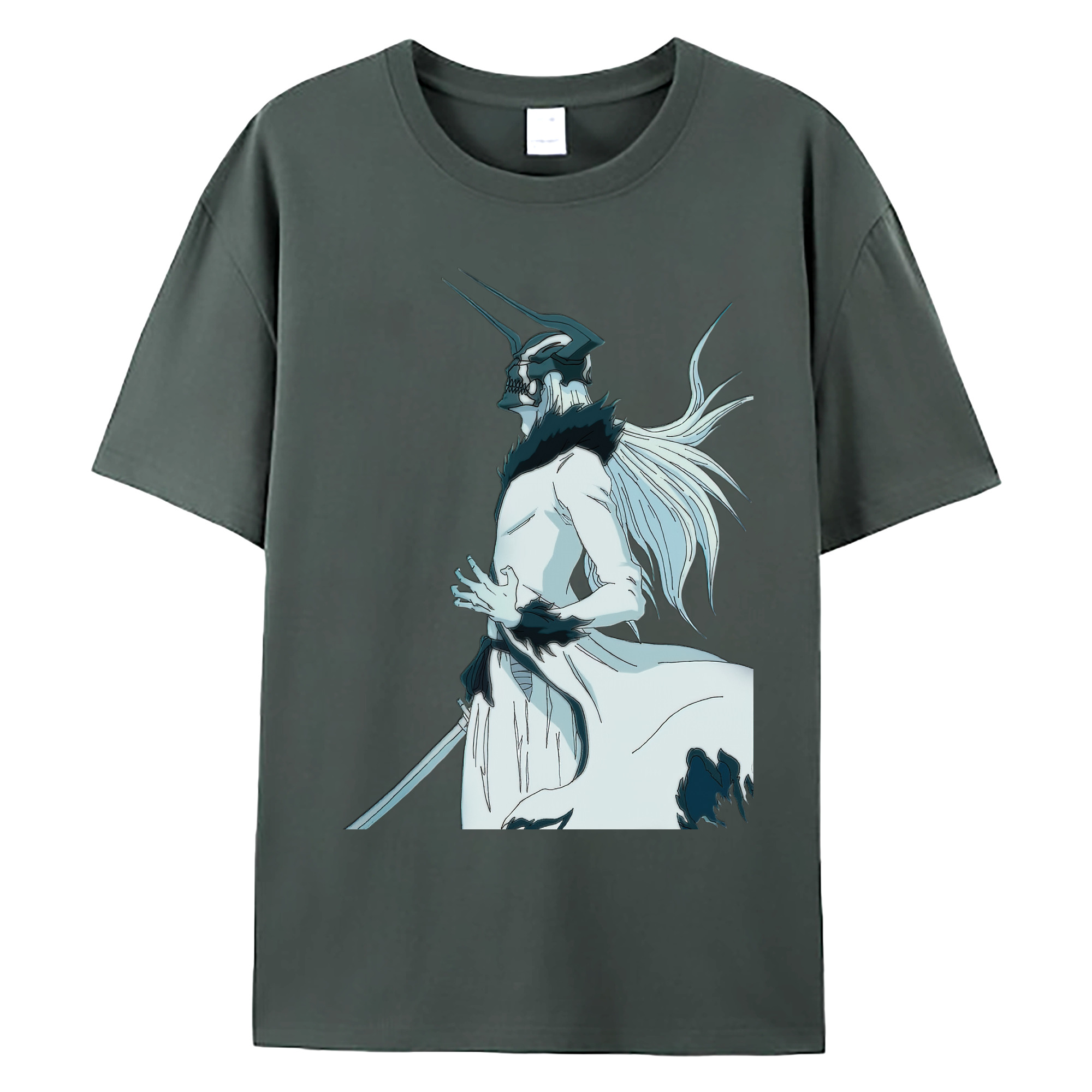 （画像用） ブリーチ 黒崎一護（くろさき いちご）BLEACH Kurosaki Ichigo 綿100％ メンズ半袖Tシャツ｜肌触りやわらか＆通気性